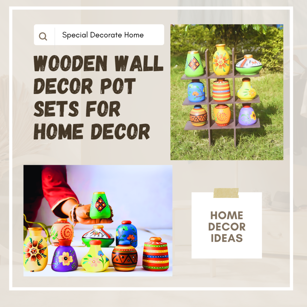 Wooden Wall Decor Pot Sets For Home Decor