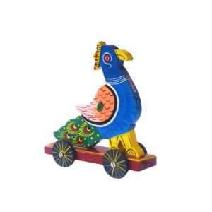 Rangyatra Peacock Wooden Kreative Pull along Toy With Home Decor