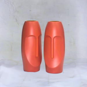 Flower Wase Rangyatra 2pcs Decorative Flower Vase Human Flower Pot Flower Home Decor (Color : Orange)