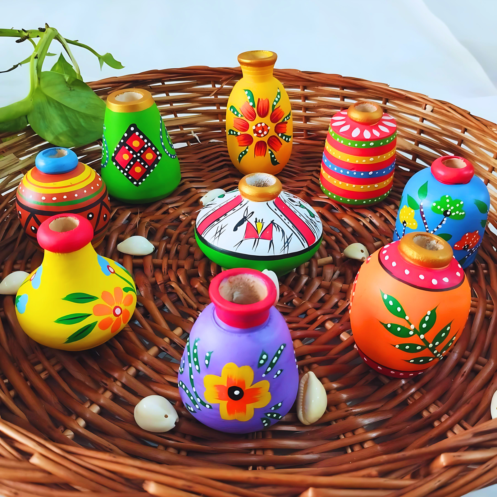 Wooden Wall Decor Pot Set