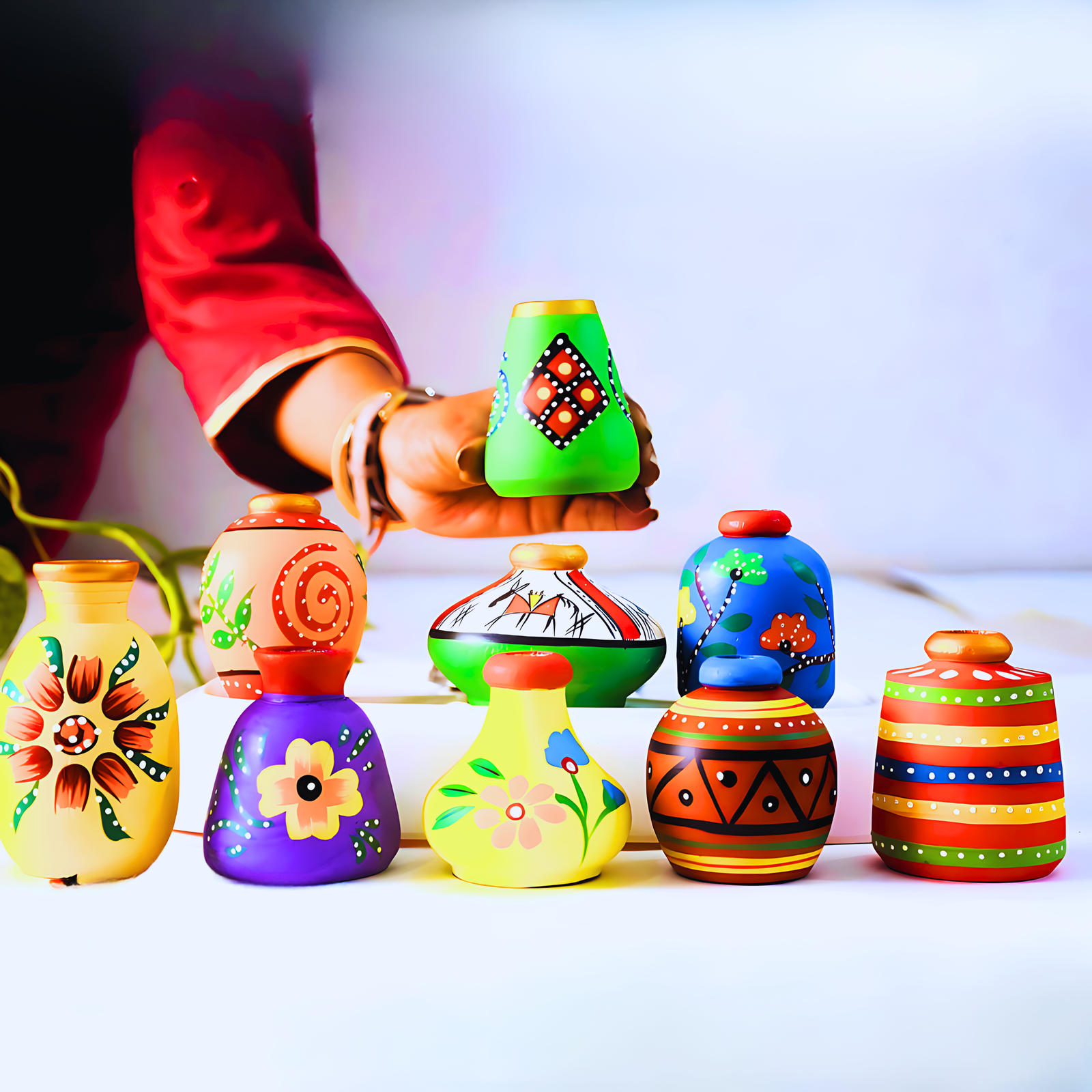 Wooden Wall Decor Pot Set